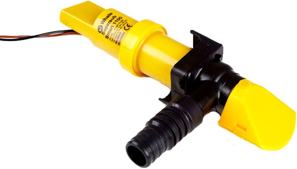 Whale Supersub 12V 1100Gph Low Profile Automatic Bilge Pump (Part #Ss1212 By Whale Marine) shown on a plain background